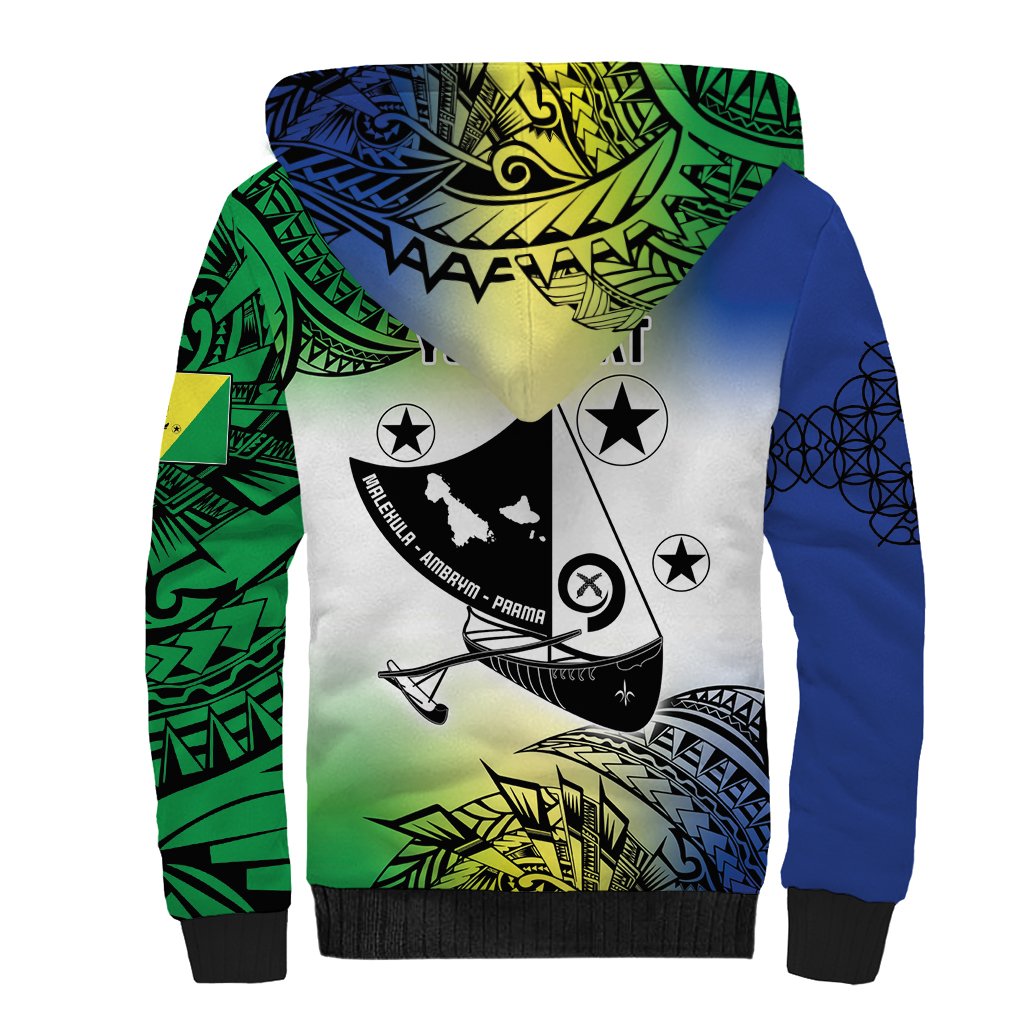 Malampa Day Sherpa Hoodie Emblem Gradient Style LT7 - Polynesian Pride