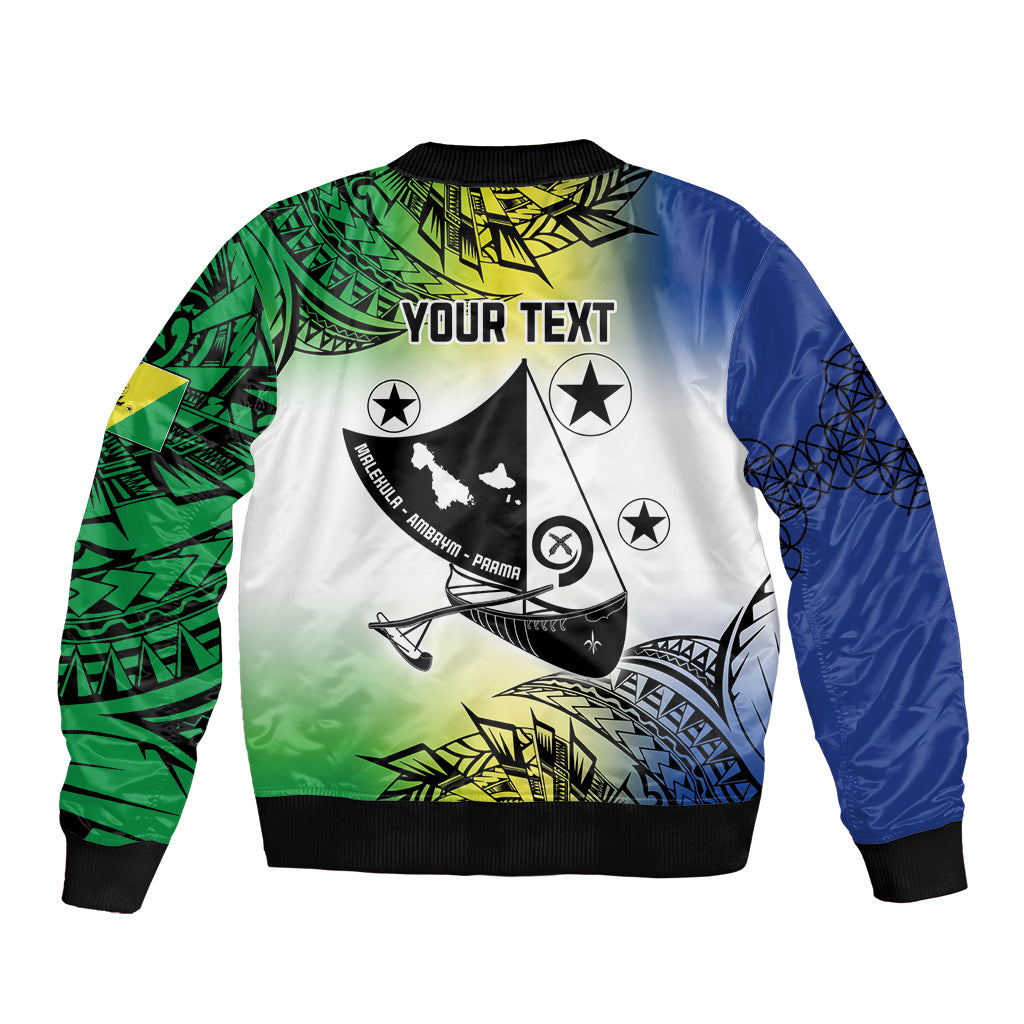 Malampa Day Sleeve Zip Bomber Jacket Emblem Gradient Style LT7 - Polynesian Pride