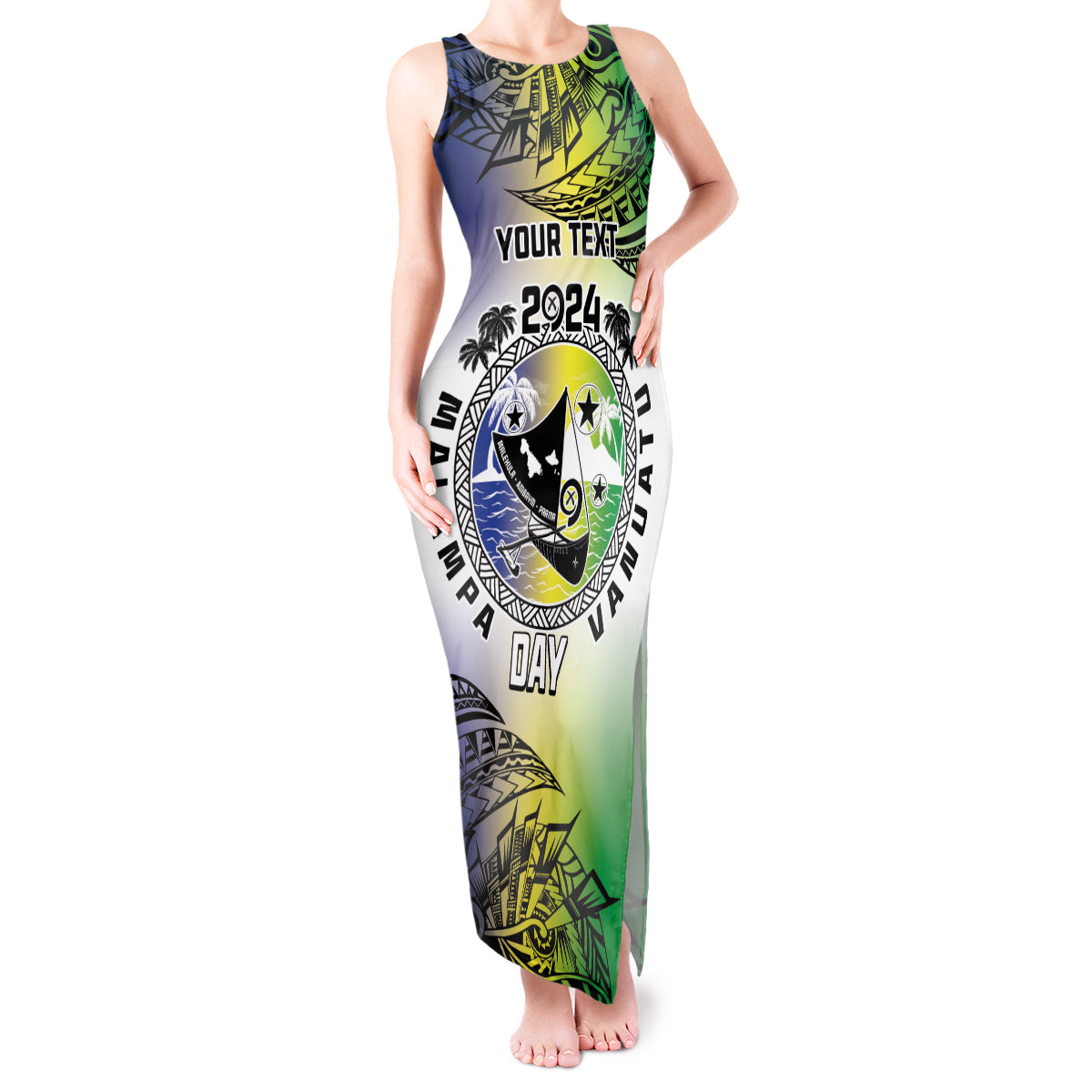 Malampa Day Tank Maxi Dress Emblem Gradient Style