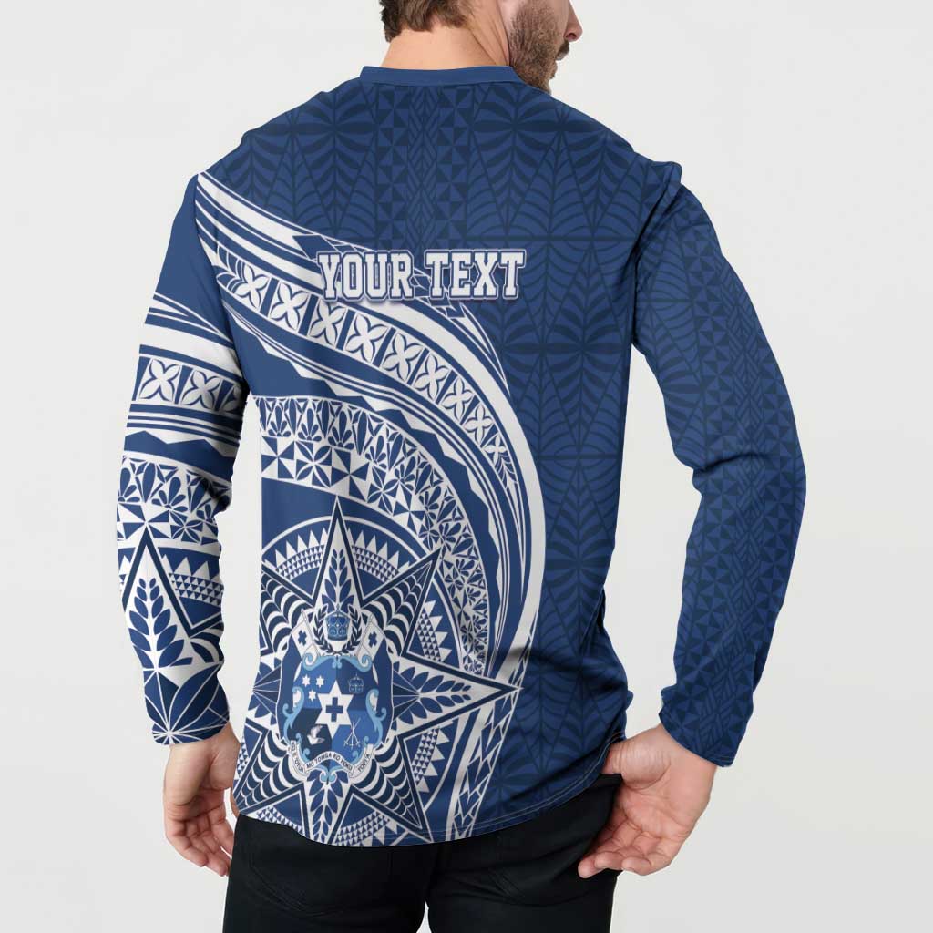 Tonga Queen Salote College Personalized Button Sweatshirt Ngatu Tokelaufeletoa Motifs