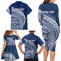 Tonga Queen Salote College Personalized Family Matching Long Sleeve Bodycon Dress and Hawaiian Shirt Ngatu Tokelaufeletoa Motifs