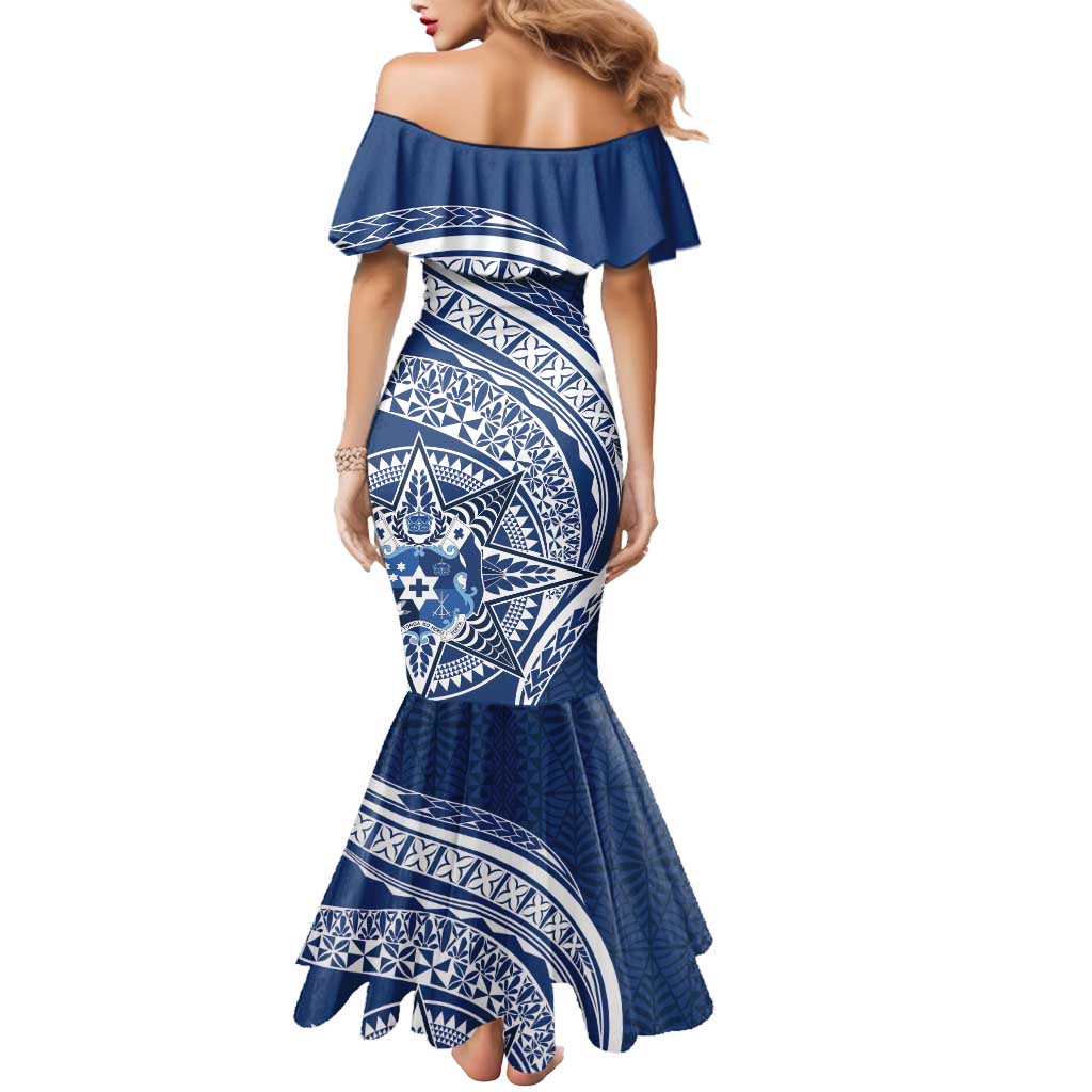 Tonga Queen Salote College Personalized Mermaid Dress Ngatu Tokelaufeletoa Motifs