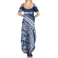 Tonga Queen Salote College Personalized Summer Maxi Dress Ngatu Tokelaufeletoa Motifs