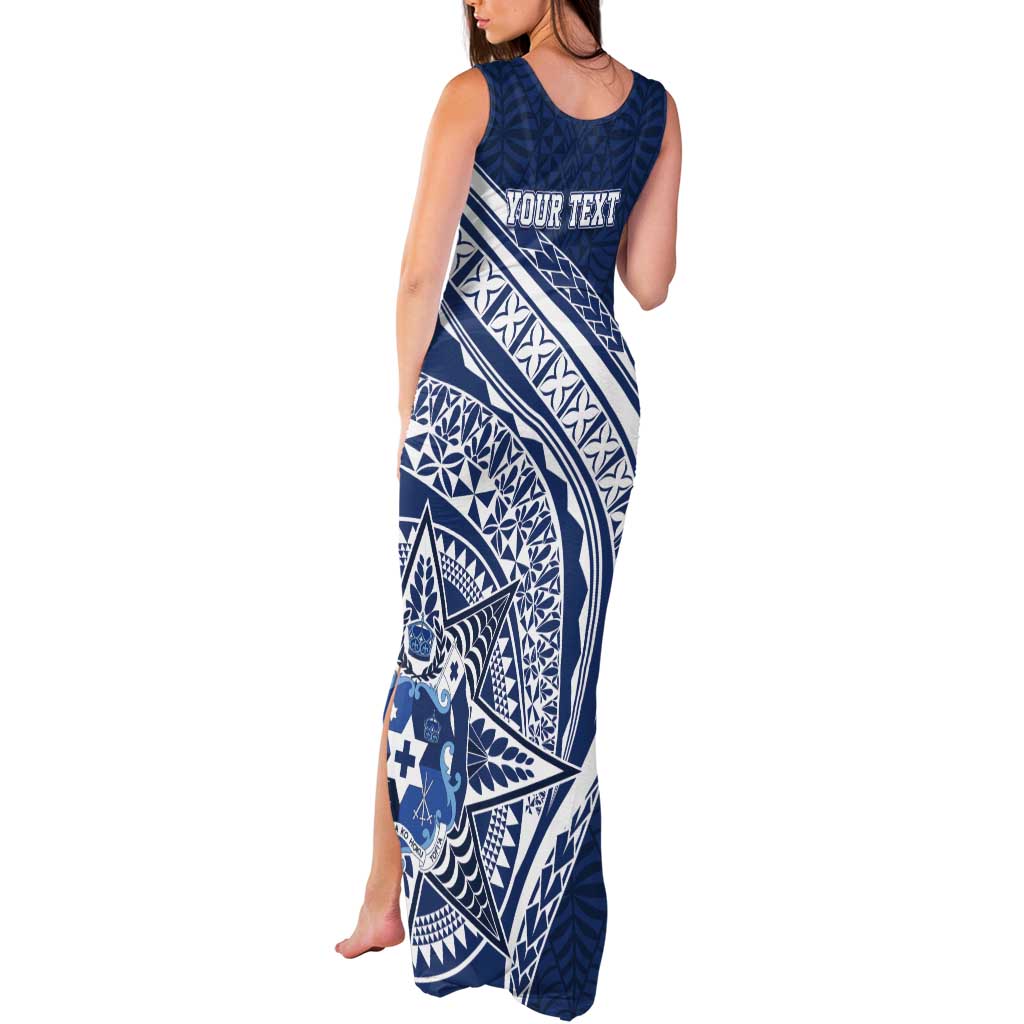 Tonga Queen Salote College Personalized Tank Maxi Dress Ngatu Tokelaufeletoa Motifs