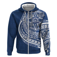 Tonga Queen Salote College Personalized Zip Hoodie Ngatu Tokelaufeletoa Motifs