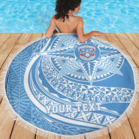 Tonga Apifo'ou Kolisi Personalized Beach Blanket Ngatu Tokelaufeletoa Motifs