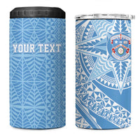 Tonga Apifo'ou Kolisi Personalized 4 in 1 Can Cooler Tumbler Ngatu Tokelaufeletoa Motifs