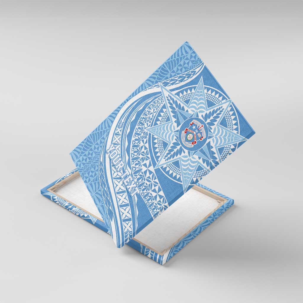 Tonga Apifo'ou Kolisi Personalized Canvas Wall Art Ngatu Tokelaufeletoa Motifs