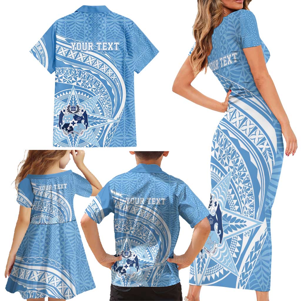 Tonga Apifo'ou Kolisi Personalized Family Matching Short Sleeve Bodycon Dress and Hawaiian Shirt Ngatu Tokelaufeletoa Motifs