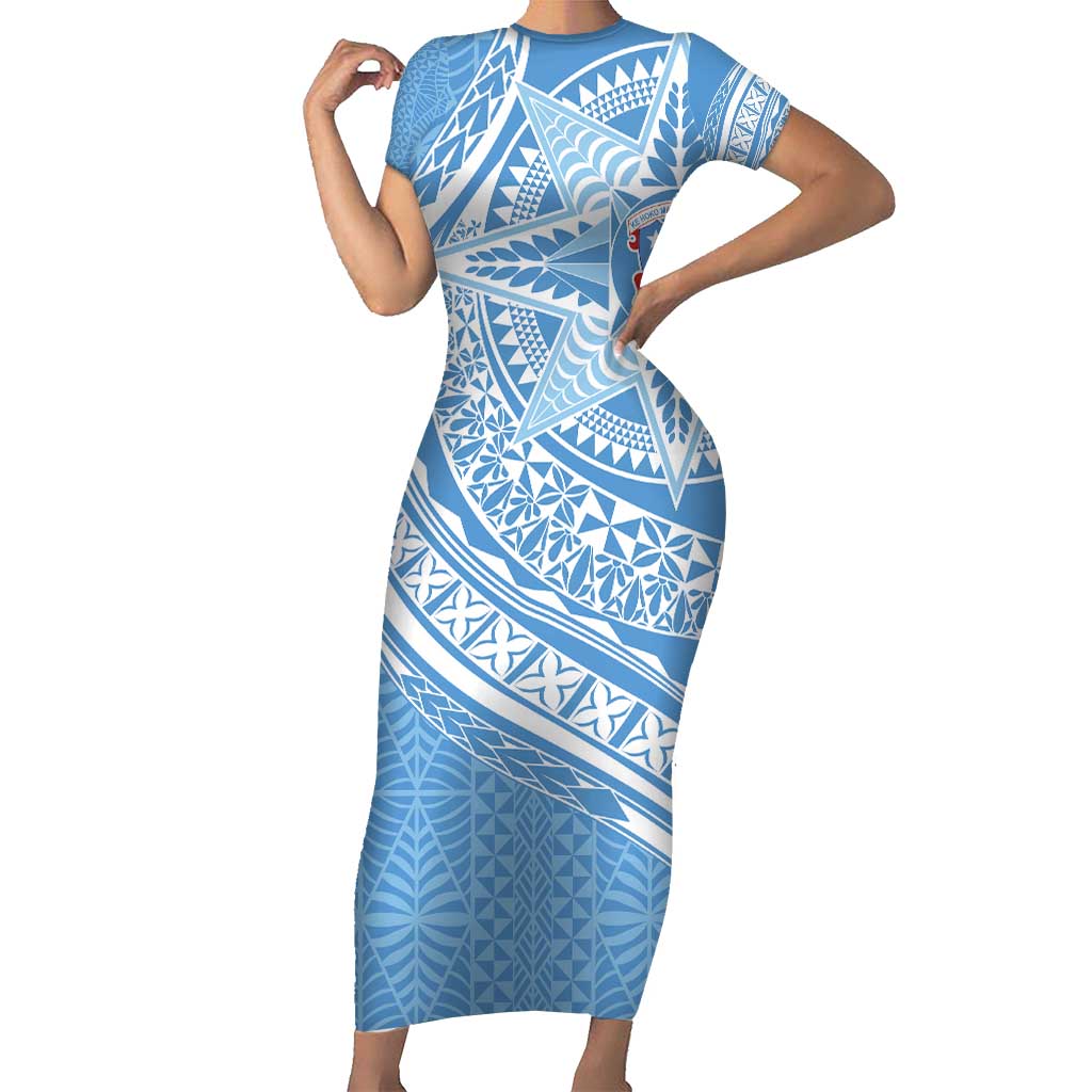 Tonga Apifo'ou Kolisi Personalized Family Matching Short Sleeve Bodycon Dress and Hawaiian Shirt Ngatu Tokelaufeletoa Motifs