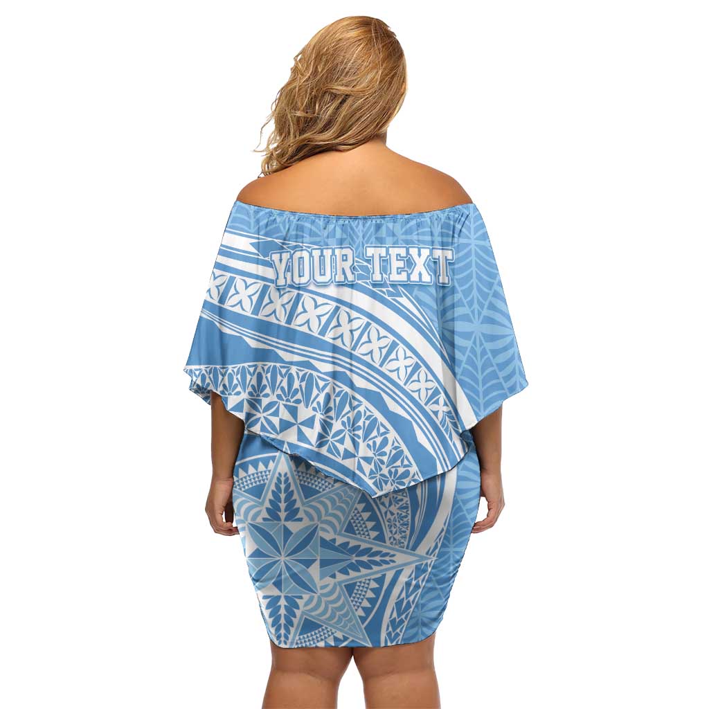Tonga Apifo'ou Kolisi Personalized Off Shoulder Short Dress Ngatu Tokelaufeletoa Motifs