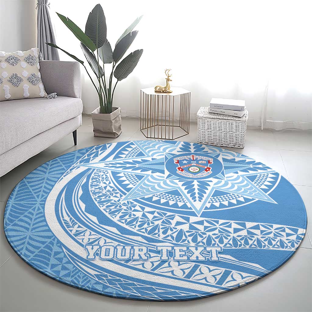 Tonga Apifo'ou Kolisi Personalized Round Carpet Ngatu Tokelaufeletoa Motifs