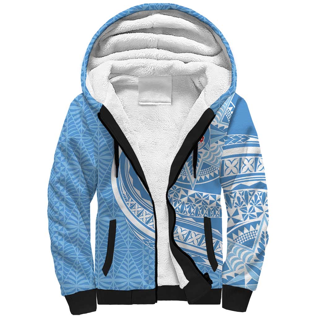 Tonga Apifo'ou Kolisi Personalized Sherpa Hoodie Ngatu Tokelaufeletoa Motifs