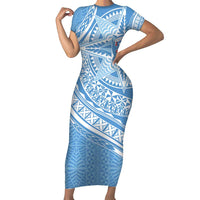 Tonga Apifo'ou Kolisi Personalized Short Sleeve Bodycon Dress Ngatu Tokelaufeletoa Motifs