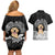 Personalised Dog Couples Matching Off Shoulder Short Dress and Hawaiian Shirt Golden Retriever With Polynesian Tapa Arch LT7 - Polynesian Pride