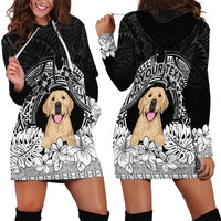Personalised Dog Hoodie Dress Golden Retriever With Polynesian Tapa Arch LT7 - Polynesian Pride