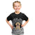 Personalised Dog Kid T Shirt Golden Retriever With Polynesian Tapa Arch LT7 Black - Polynesian Pride