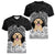 Personalised Dog Women V Neck T Shirt Golden Retriever With Polynesian Tapa Arch LT7 - Polynesian Pride