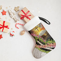 Hawaii Mokihana Mix Pikake Leis Mahalo 'Olelo Christmas Stocking Black