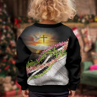 Hawaii Mokihana Mix Pikake Leis Mahalo 'Olelo Kid Ugly Christmas Sweater Black