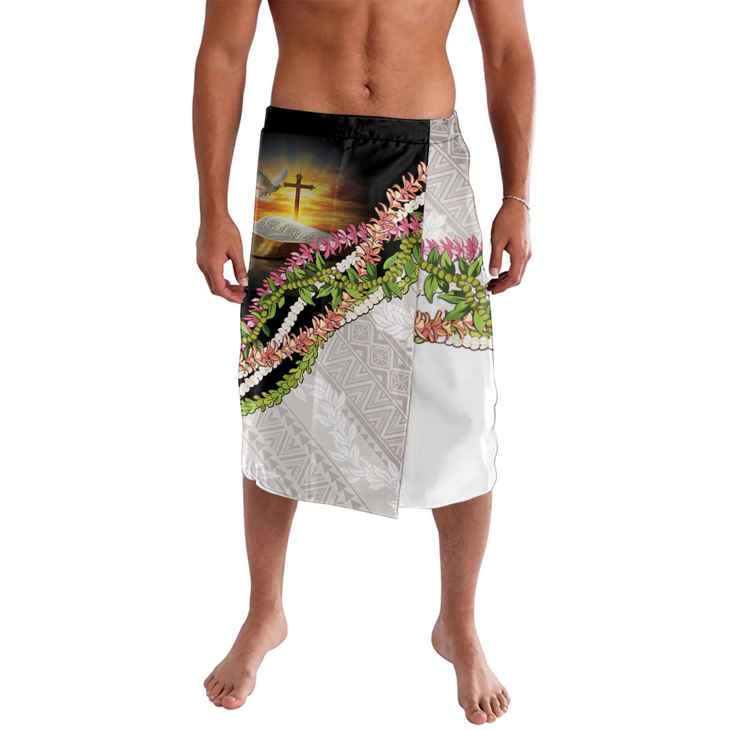 Hawaii Mokihana Mix Pikake Leis Mahalo 'Olelo Lavalava Black LT7 Black - Polynesian Pride