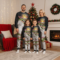 Hawaii Mokihana Mix Pikake Leis Mahalo 'Olelo Christmas Pajama Set Black