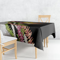 Hawaii Mokihana Mix Pikake Leis Mahalo 'Olelo Tablecloth Black LT7 - Polynesian Pride