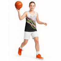 Hawaii Mokihana Mix Pikake Leis Mahalo 'Olelo Basketball Jersey White Tapa LT7 - Polynesian Pride