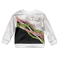 Hawaii Mokihana Mix Pikake Leis Mahalo 'Olelo Kid Ugly Christmas Sweater White Tapa