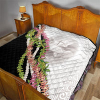 Hawaii Mokihana Mix Pikake Leis Mahalo 'Olelo Quilt White Tapa LT7 - Polynesian Pride