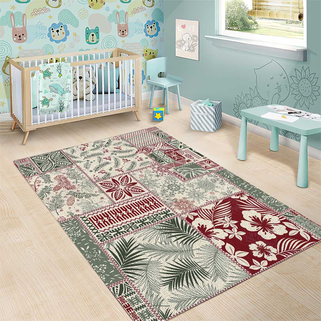 Aloha Hawaii Pastel Christmas Patchwork Area Rug Classic Style - Polynesian Pride