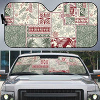 Aloha Hawaii Pastel Christmas Patchwork Auto Sun Shade Classic Style - Polynesian Pride