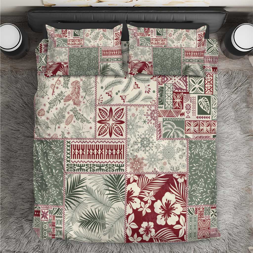 Aloha Hawaii Pastel Christmas Patchwork Bedding Set Classic Style - Polynesian Pride