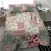 Aloha Hawaii Pastel Christmas Patchwork Bedding Set Classic Style - Polynesian Pride