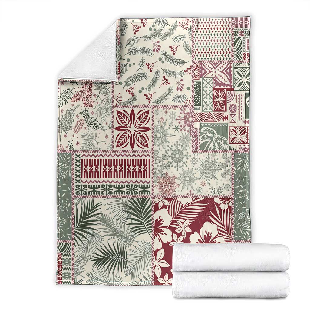 Aloha Hawaii Pastel Christmas Patchwork Blanket Classic Style - Polynesian Pride