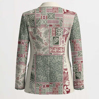 Aloha Hawaii Pastel Christmas Patchwork Blazer Classic Style - Polynesian Pride