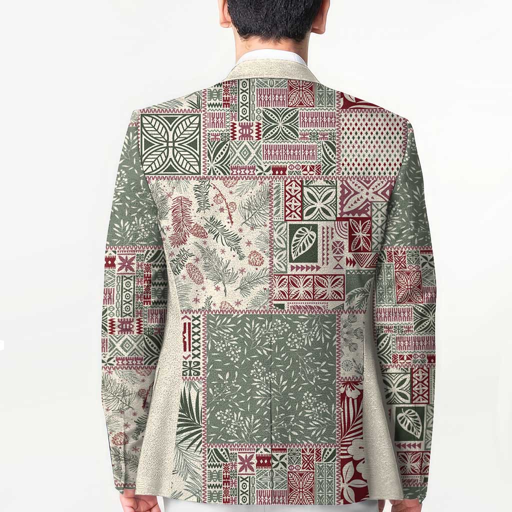 Aloha Hawaii Pastel Christmas Patchwork Blazer Classic Style - Polynesian Pride
