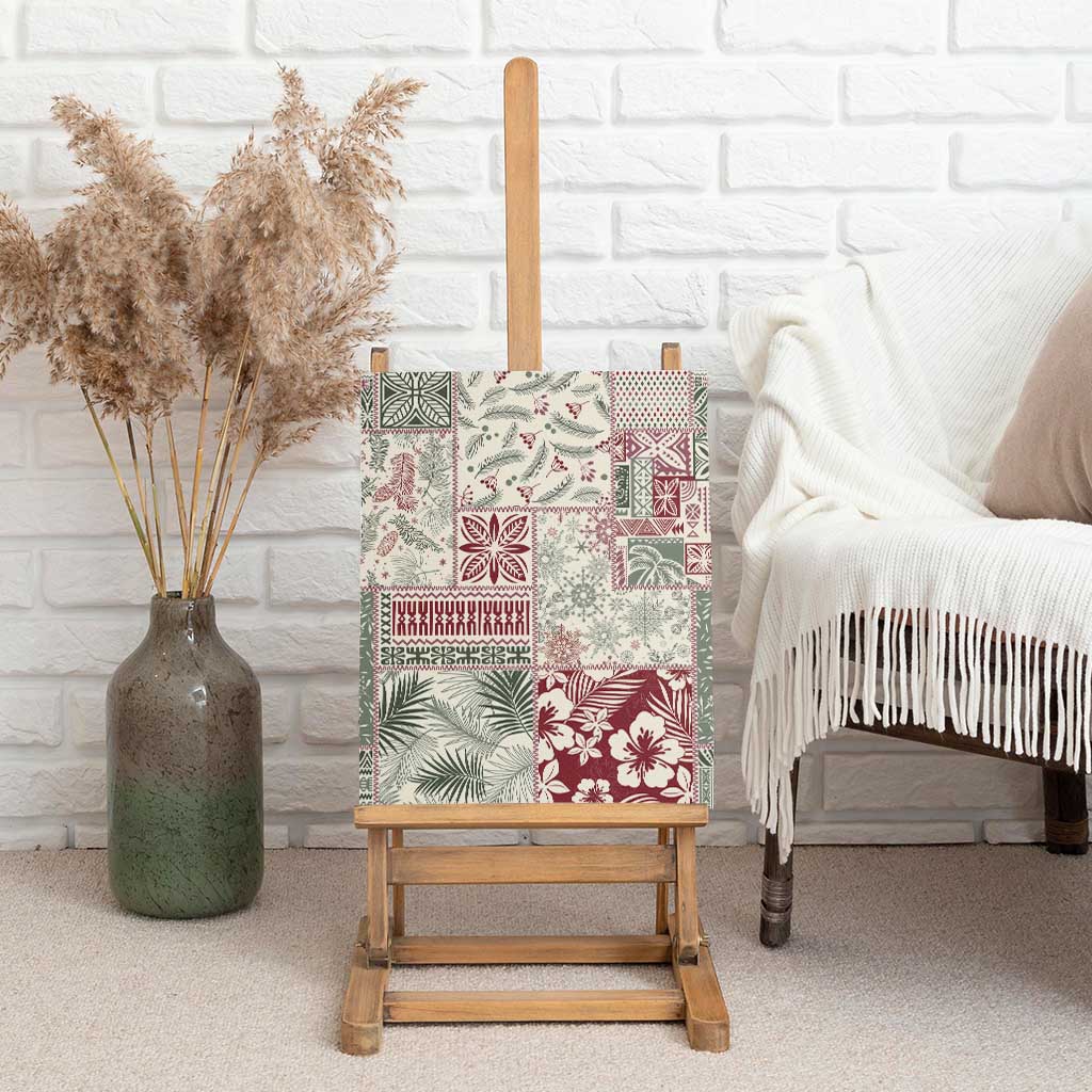 Aloha Hawaii Pastel Christmas Patchwork Canvas Wall Art Classic Style - Polynesian Pride