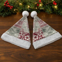 Aloha Hawaii Pastel Christmas Patchwork Christmas Santa Hat Classic Style - Polynesian Pride