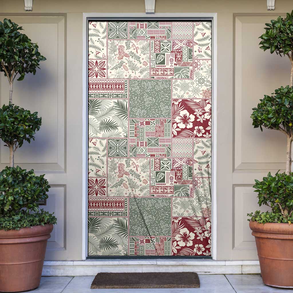 Aloha Hawaii Pastel Christmas Patchwork Door Cover Classic Style - Polynesian Pride