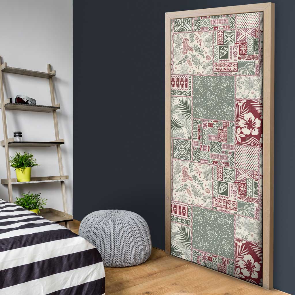 Aloha Hawaii Pastel Christmas Patchwork Door Cover Classic Style - Polynesian Pride