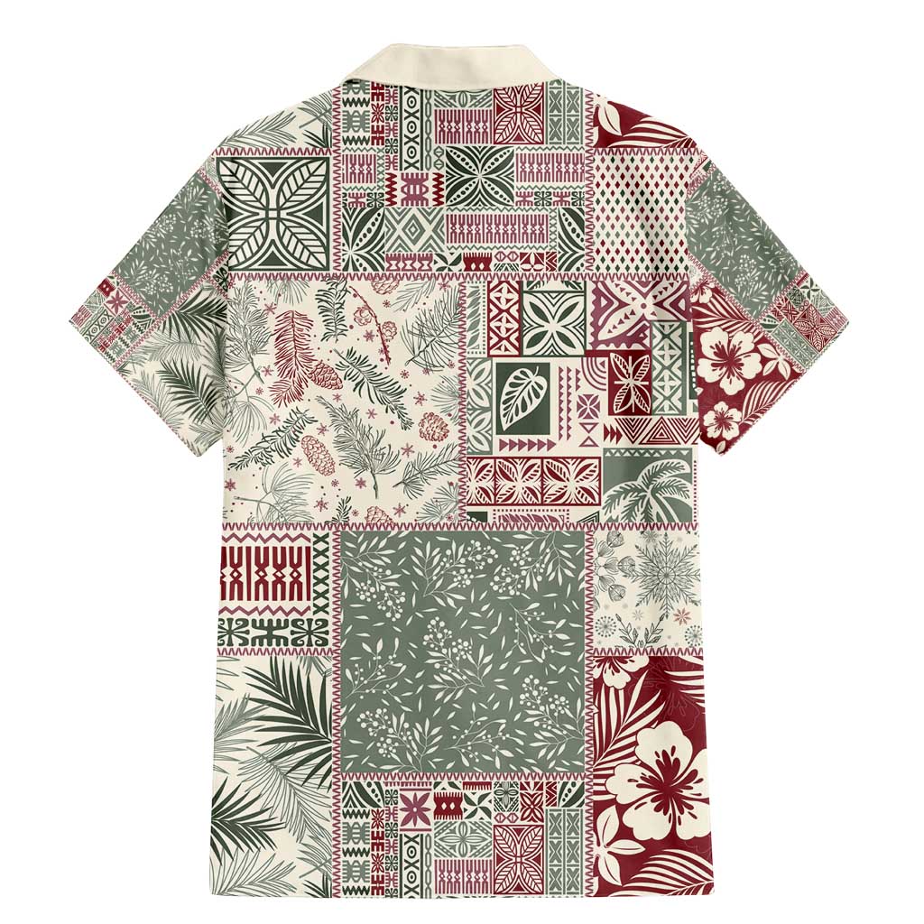 Aloha Hawaii Pastel Christmas Patchwork Family Matching Mermaid Dress and Hawaiian Shirt Classic Style - Polynesian Pride