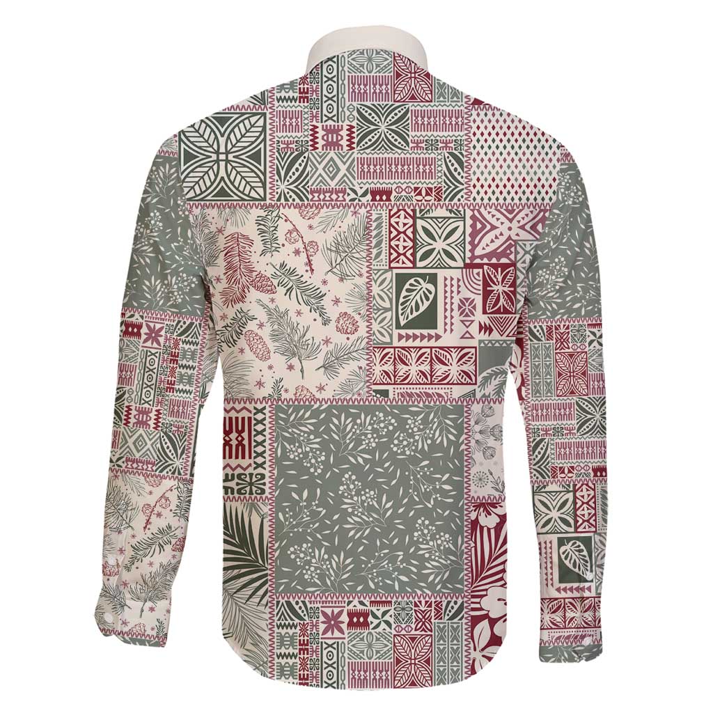 Aloha Hawaii Pastel Christmas Patchwork Family Matching Mermaid Dress and Hawaiian Shirt Classic Style - Polynesian Pride