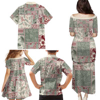 Aloha Hawaii Pastel Christmas Patchwork Family Matching Puletasi and Hawaiian Shirt Classic Style LT7 - Polynesian Pride