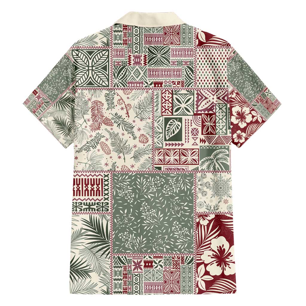Aloha Hawaii Pastel Christmas Patchwork Family Matching Puletasi and Hawaiian Shirt Classic Style LT7 - Polynesian Pride