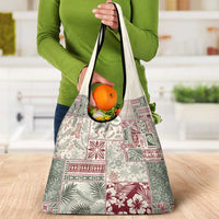 Aloha Hawaii Pastel Christmas Patchwork Grocery Bag Classic Style - Polynesian Pride