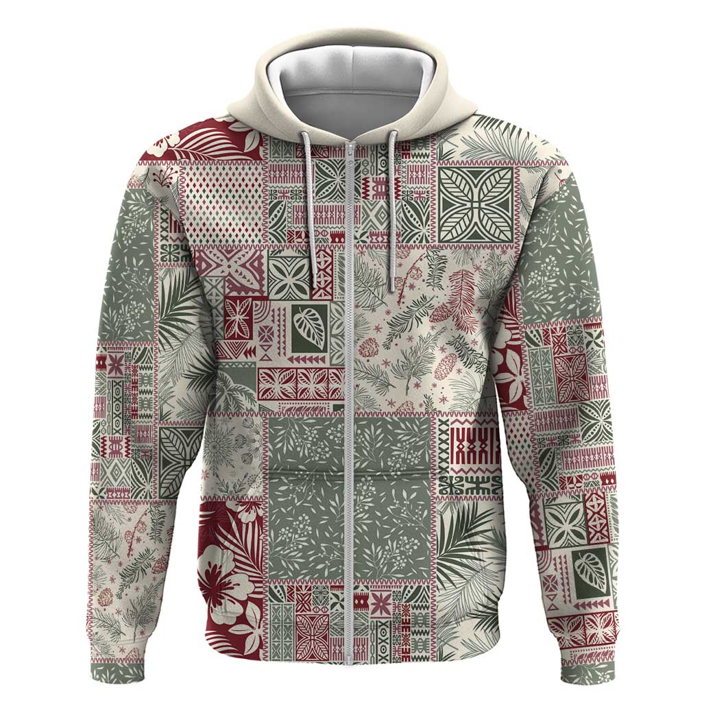 Aloha Hawaii Pastel Christmas Patchwork Hoodie Classic Style - Polynesian Pride