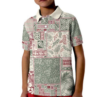 Aloha Hawaii Pastel Christmas Patchwork Kid Polo Shirt Classic Style - Polynesian Pride