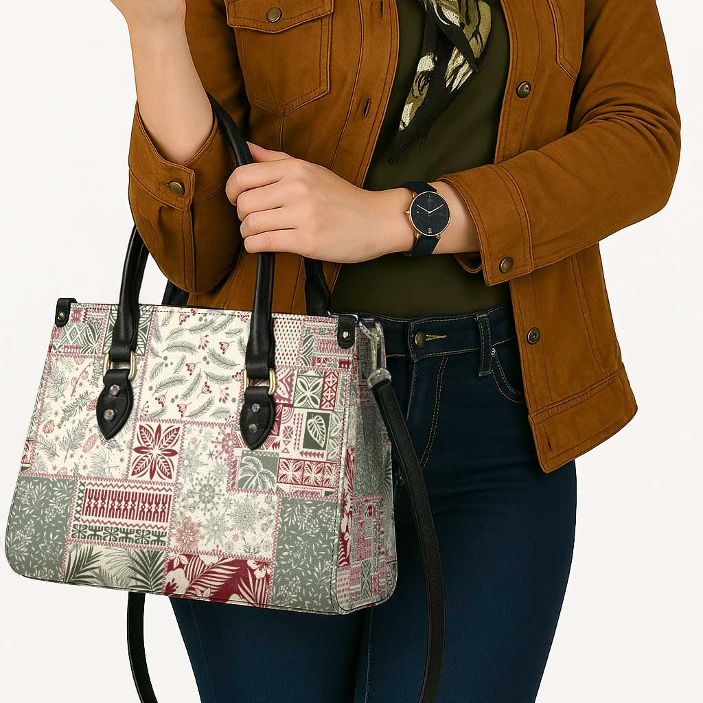 Aloha Hawaii Pastel Christmas Patchwork Leather Bag Classic Style - Polynesian Pride