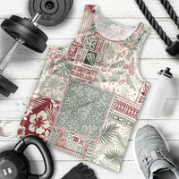 Aloha Hawaii Pastel Christmas Patchwork Men Tank Top Classic Style - Polynesian Pride
